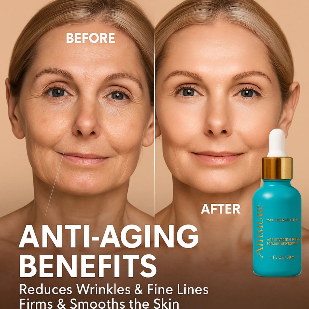 „Ammuri Skincare 5% Retinol MAX“ veiksmingas senėjimą stabdantis serumas jaunatviškai odai