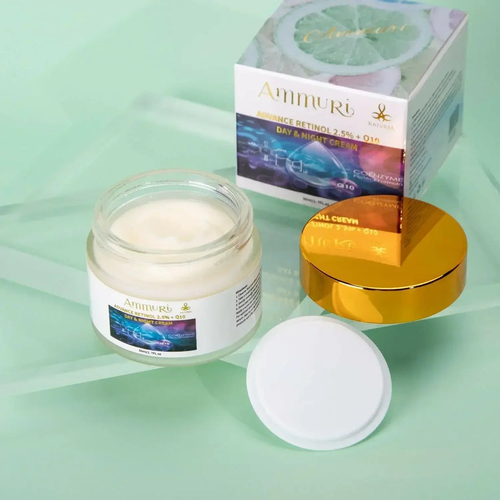 „Ammuri Beauty“ Q10 veido kremas ir „Advance Retinol 2,5%“ kremas